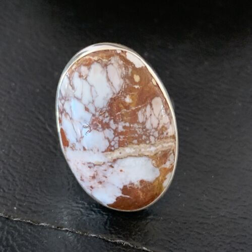 Native American Women's Navajo Wild Horse Turquoise Ring | Sterling Silver | Sz 8.5 | 10493