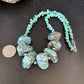 Navajo Chunky Blue Turquoise Nugget Necklace | Sterling Silver | Authentic Native American Handmade | 20" | 14415