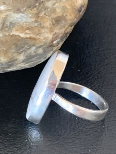 Native American Women's Navajo White Howlite Ring | Sterling Silver | Sz 8 | 11605