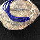 Blue Stabilized Lapis Heishi Bracelet | Sterling Silver | 5-Strand | 7" | 13598