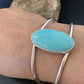 Minimalist Women's Blue Kingman Turquoise Cuff Bracelet | Sterling Silver | 12868
