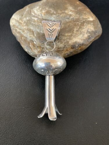 Navajo Naja Pendant | Sterling Silver | Native American Handmade | 3.25" | 13290 - Masha USA