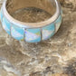 Navajo Blue Turquoise Inlay Ring | Sterling Silver | Sz 11 | Authentic Native American Handmade | 12562
