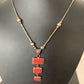 Native American Old Pawn Apple Coral Necklace | Sterling Silver | 19" | 2187