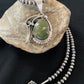 Men's Royston Turquoise Pendant Necklace | Navajo Pearls | Sterling Silver | Authentic Native American Handmade | 2575