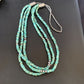 Southwestern Navajo 3-Strand Turquoise Heishi Necklace | Sterling Silver | 30" | 13155