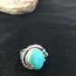 Navajo Blue Pilot Mountain Turquoise Ring | Sterling Silver | Sz 9 | Authentic Native American Handmade | 8242