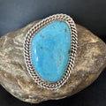 Native American Sterling Silver Blue Kingman Turquoise Ring | Sz 9 | 14550