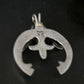Navajo Blue Kingman Turquoise White Buffalo Naja Pendant | Sterling Silver | Authentic Native American Handmade | 14669