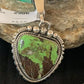 Navajo Pearls Sterling Silver Green Gaspeite Pendant Turquoise Necklace Set | Multi-Strand | 2986