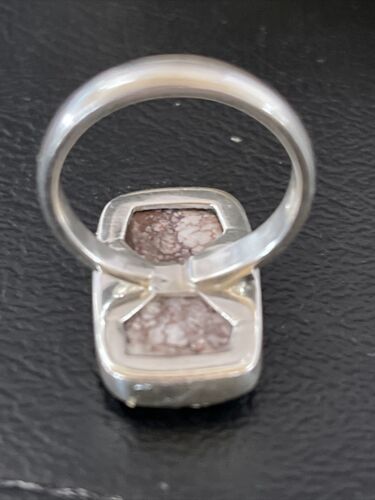 Native American Women's Navajo Wild Horse Turquoise Ring | Sterling Silver | Sz 7.5 | 10506