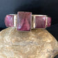 Navajo Purple Spiny Oyster Row Cuff Bracelet | Sterling Silver | Authentic Native American Handmade | 1407