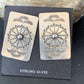 Women's Navajo Sterling Silver Stamped Earrings | 1.5" | Authentic Native American Handmade | 1664
