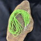 Navajo Green Gaspeite Heishi Necklace | 10 Strand | Sterling Silver | 17" | 10256
