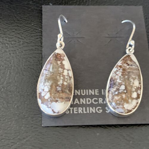 Southwestern Women's Navajo Wild Horse Earrings | Sterling Silver | Authentic Native American Handmade | 12780