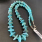 Navajo Pearl Graduated Sterling Silver Necklace with Natural Blue Turquoise | Authentic Native American | 22" | 10460