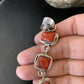 Navajo Red Coral Multi-Stone Pendant Necklace | Authentic Native American Sterling Silver | Multi-Stone | 13242