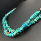 Navajo Blue Turquoise Nugget Bead Necklace | 2 Strand | Sterling Silver | 17" | Authentic Native American Handmade | 4490