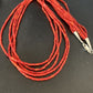 Natural Red Coral Rice Heishi Beads Necklace | 5 Strand | Sterling Silver | 20" | 12927
