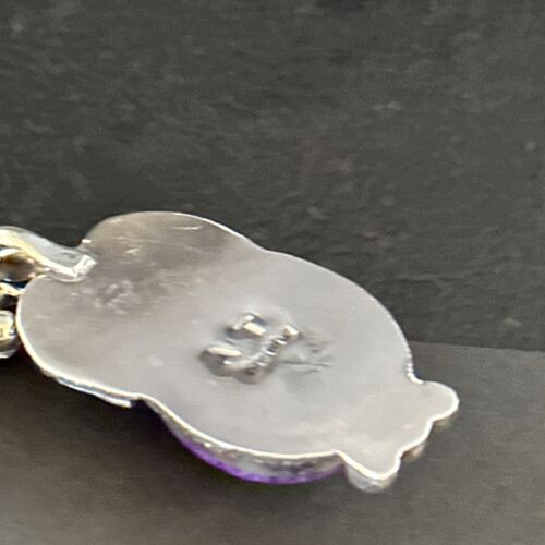Navajo Purple Sugilite Dangle Earrings | Sterling Silver | 2" | Authentic Native American Handmade | 14404