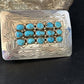 Navajo Blue Kingman Turquoise Belt Buckle Concho | Sterling Silver | Authentic Native American Handmade | 14796