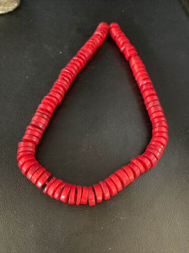 Women's Navajo | Bamboo Coral Strand Necklace | Sterling Silver | 18" | Authentic Native American Handmade | 13519