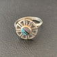 Native American Women's Navajo Blue Turquoise Sugilite Inlay Ring | Sz 6 | 11179