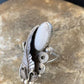 Navajo White Buffalo Turquoise Ring | Sterling Silver | Sz 7 | Authentic Native American Handmade | 12184