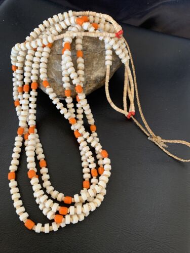 Native American Santo Domingo Shell Orange Spiny Oyster Bead Necklace | 30" | 11990