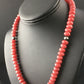 Navajo Graduated Red Jasper Necklace | Sterling Silver | Authentic Native American | 18" | 10249