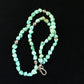 Native American Sterling Silver Blue Turquoise Necklace | 18" | Authentic Handmade | 10025