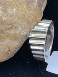 Native American Navajo Folded Sterling Silver Ring | Sz 7.5 | 10920