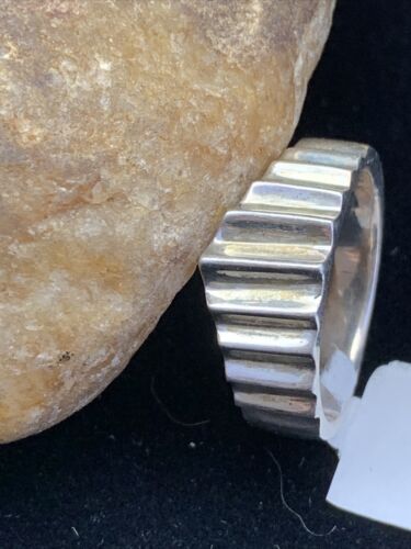 Native American Navajo Folded Sterling Silver Ring | Sz 7.5 | 10920