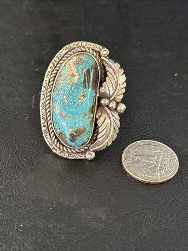 Sterling Silver Blue Kingman Turquoise Ring | Sz 10.5 | 00124