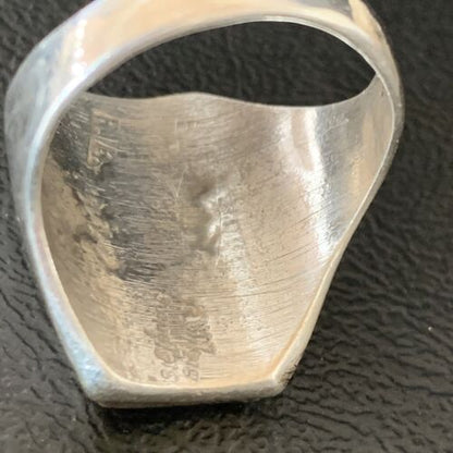 XL Zuni Men's Spiny Blue Turquoise Inlay Ring | Sterling Silver | Sz 15 | 12427