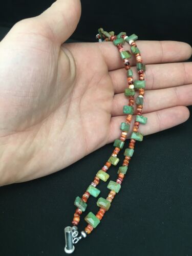 Native American Navajo Spiny Oyster Turquoise Beaded Bracelet | Sterling Silver | 1265