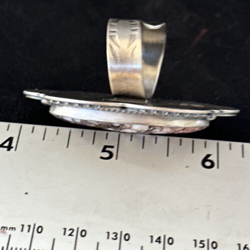 Adjustable Wild Horse Turquoise Ring | Sz 8 | Sterling Silver | Authentic Native American Handmade | 14318