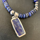 Native American Navajo Blue Lapis Pendant Necklace | Sterling Silver | 12248
