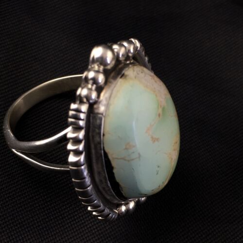 Southwestern XL Blue Royston Turquoise Ring | Sterling Silver | Sz 8.75 | 10198