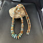 Navajo Turquoise & Red Spiny Oyster Graduated Necklace | Sterling Silver | Authentic Native American | 32" | 14380