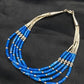 Denim Stabilized Lapis Heishi Bracelet | Sterling Liquid Silver | 5-Strand | 7" | 2935
