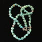 Native American Sterling Silver Blue Turquoise Necklace | 18" | Authentic Handmade | 10025