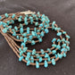 Navajo Kingman Turquoise 3 Strand Necklace | Sterling Silver | Authentic Native American Handmade | 1161