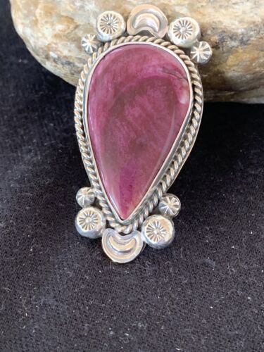 Native American Men's Sterling Silver Purple Spiny Oyster Ring | Sz 11 | 424