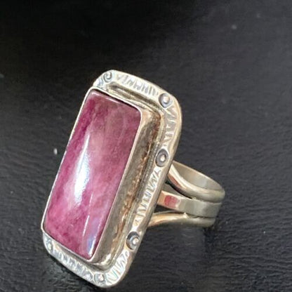 Native American Purple Spiny Oyster Ring | Sterling Silver | Sz 10 | 10205