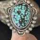 Native American Navajo Blue Spiderweb Turquoise Ring | Sterling Silver | Sz 9 | 01640
