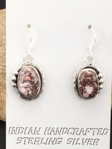 Southwestern Navajo Wild Horse Turquoise Earrings | Sterling Silver | 1" | 1268
