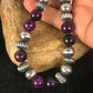 Navajo Men's Purple Sugilite Necklace | Sterling Silver | 22" | Authentic Native American Handmade | 8532