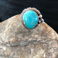 Navajo Blue Pilot Mountain Turquoise Ring | Sterling Silver | Sz 9 | Authentic Native American Handmade | 8242