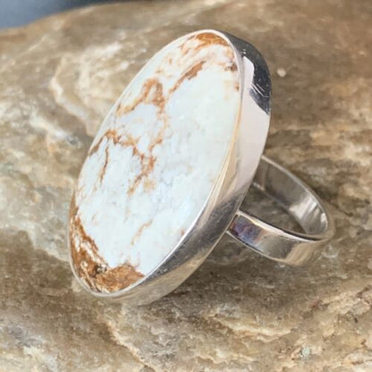 Native American Women's Wild Horse Turquoise Ring | Sz 8 | Sterling Silver | 14027